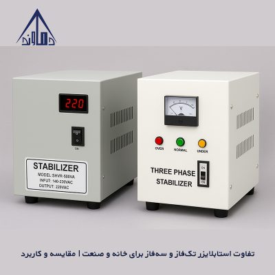تفاوت استابلایزر تک‌فاز و سه‌فاز برای خانه و صنعت | مقایسه و کاربرد